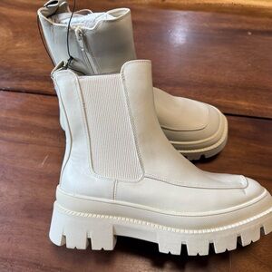 Lane Bryant Cream Ankle Booties